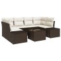 Conjunto de Sofá de Jardín de 7 Piezas con Cojines Marrón Ratán de Polietileno by , Outdoor sofas - Ref: Foro24-3346958, Pric...