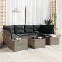 Juego de Sofá de Jardín de 7 Piezas con Cojines Gris Poliratán von , Outdoor-Sofas - Ref: Foro24-3346959, Preis: 463,26 €, Ra...