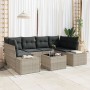 Sofá de Jardín de 7 Piezas con Cojines Gris Claro Ratán Sintético by , Outdoor sofas - Ref: Foro24-3346962, Price: 501,99 €, ...