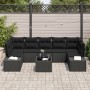 Juego de Sofá de Jardín de 8 Piezas con Cojines Ratán Negro von , Outdoor-Sofas - Ref: Foro24-3346983, Preis: 560,92 €, Rabat...