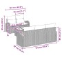 Conjunto de sofá de jardín 6 pcs Gris claro 55 x 55 x 37 cm