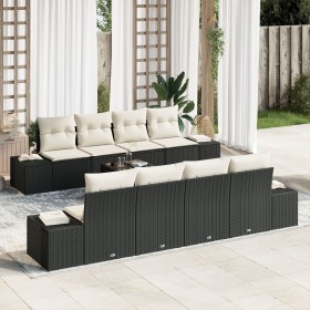 Juego de Sofás de Jardín de 9 Piezas con Cojines Negro Poliratán de , Sofás de exterior - Ref: Foro24-3346987, Precio: 601,33...