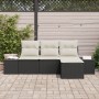 Conjunto de Sofá de Jardín de 4 Piezas Con Cojines Negro Poliratán by , Outdoor sofas - Ref: Foro24-3347007, Price: 270,44 €,...