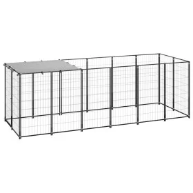 Schwarze Stahlhütte 330x110x110 cm von vidaXL, Hundehütten und Zäune - Ref: Foro24-150782, Preis: 256,94 €, Rabatt: %
