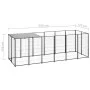 Black steel kennel 330x110x110 cm by vidaXL, Dog kennels and fences - Ref: Foro24-150782, Price: 260,98 €, Discount: %