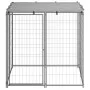Versilberte Stahl Hundehütte 10x110x110 cm von vidaXL, Hundehütten und Zäune - Ref: Foro24-150785, Preis: 152,19 €, Rabatt: %