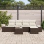 Conjunto de sofá de jardín de 5 piezas con cojines gris ratán de , Sofás de exterior - Ref: Foro24-3347028, Precio: 402,13 €,...