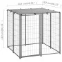 Versilberte Stahl Hundehütte 10x110x110 cm von vidaXL, Hundehütten und Zäune - Ref: Foro24-150785, Preis: 152,19 €, Rabatt: %