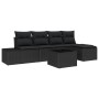 Conjunto de Sofá de Jardín de 6 Piezas con Cojines Beige de Poliratán by , Outdoor sofas - Ref: Foro24-3347033, Price: 379,65...
