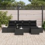 Conjunto de Sofá de Jardín de 6 Piezas con Cojines Beige de Poliratán by , Outdoor sofas - Ref: Foro24-3347033, Price: 379,65...