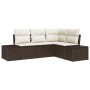 Conjunto de Sofá de Jardín de 4 Piezas con Cojines en Marrón de Ratán Sintético von , Outdoor-Sofas - Ref: Foro24-3347038, Pr...