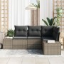 Juego de Sofá de Jardín de 4 Piezas con Cojines Gris Poliratán von , Outdoor-Sofas - Ref: Foro24-3347039, Preis: 310,78 €, Ra...