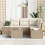 Juego de Sofá de 5 Piezas de Jardín con Cojines Ratán Poliéster Marrón by , Outdoor sofas - Ref: Foro24-3347051, Price: 379,4...