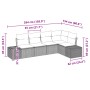 Juego de Sofá de Jardín de 5 Piezas con Cojines Gris Claro de Ratán Sintético von , Outdoor-Sofas - Ref: Foro24-3347062, Prei...