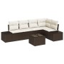 Conjunto de Sofá de Jardín de 5 Piezas con Cojines Gris Ratán Poliéster von , Outdoor-Sofas - Ref: Foro24-3347068, Preis: 438...