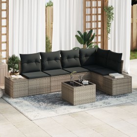 Conjunto de Sofás de Jardín de 5 Piezas con Cojines Negros de Poliratán von , Outdoor-Sofas - Ref: Foro24-3347069, Preis: 407...