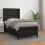 Cama box spring con colchón cuero sintético negro 80x200 cm en Camas y somieres | Comprar online en Foro24