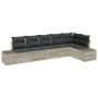 Juego de sofá de jardín de 6 piezas con cojines en ratán sintético gris claro. by , Outdoor sofas - Ref: Foro24-3347082, Pric...