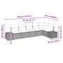 Juego de sofá de jardín de 6 piezas con cojines en ratán sintético gris claro. by , Outdoor sofas - Ref: Foro24-3347082, Pric...