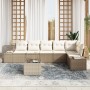 Juego de Sofá de Jardín de 7 Piezas con Cojines Marrón de Poliratán by , Outdoor sofas - Ref: Foro24-3347091, Price: 477,21 €...