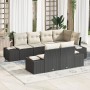Set de Sofá de Jardín de 7 Piezas con Cojines Negro Poliratán by , Outdoor sofas - Ref: Foro24-3347097, Price: 536,97 €, Disc...