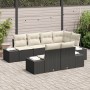 Set de Sofá de Jardín de 7 Piezas con Cojines Negro Poliratán by , Outdoor sofas - Ref: Foro24-3347097, Price: 536,97 €, Disc...