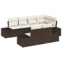 Conjunto de Sofá de Jardín de 7 Piezas con Cojines Marrón de Poliratán by , Outdoor sofas - Ref: Foro24-3347098, Price: 560,0...
