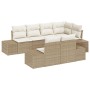 Juego de sofá de jardín de 7 piezas con cojines Beige Ratán Polimérico by , Outdoor sofas - Ref: Foro24-3347101, Price: 575,5...