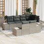 Conjunto de sofá de jardín de 7 piezas con cojines Gris claro Poliratán by , Outdoor sofas - Ref: Foro24-3347102, Price: 564,...