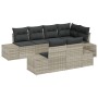 Conjunto de sofá de jardín de 7 piezas con cojines Gris claro Poliratán by , Outdoor sofas - Ref: Foro24-3347102, Price: 564,...