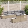 Juego de Sofá de Jardín de 8 piezas con cojines Beige Poliratán by , Outdoor sofas - Ref: Foro24-3347110, Price: 617,71 €, Di...