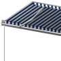 Automatic retractable awning with blue and white poles 6x3 m by vidaXL, Awnings - Ref: Foro24-3070206, Price: 693,22 €, Disco...