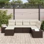 Set de Sofás de Jardín de 6 Piezas con Cojines Marrón de Poliratán von , Outdoor-Sofas - Ref: Foro24-3347128, Preis: 433,83 €...