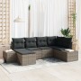 Juego de Sofá de Jardín de 6 Piezas con Cojines Gris de Poliratán von , Outdoor-Sofas - Ref: Foro24-3347129, Preis: 402,76 €,...