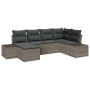 Juego de Sofá de Jardín de 6 Piezas con Cojines Gris de Poliratán von , Outdoor-Sofas - Ref: Foro24-3347129, Preis: 402,76 €,...