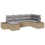 Conjunto de Sofá de Jardín Set de 6 Beige y gris von , Outdoor-Sofas - Ref: Foro24-3347130, Preis: 412,72 €, Rabatt: %