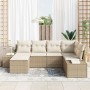 Juego de Sofá de Jardín de 6 Piezas con Cojines - Ratán Poliéster Beige by , Outdoor sofas - Ref: Foro24-3347131, Price: 423,...