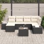 Conjunto de Sofá de Jardín Conjunto de 7 Negro y crema by , Outdoor sofas - Ref: Foro24-3347137, Price: 441,24 €, Discount: %