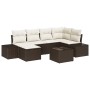 Conjunto de Sofá de Jardín Conjunto de 7 Marrón y crema by , Outdoor sofas - Ref: Foro24-3347138, Price: 459,39 €, Discount: %