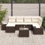 Conjunto de Sofá de Jardín Conjunto de 7 Marrón y crema by , Outdoor sofas - Ref: Foro24-3347138, Price: 459,39 €, Discount: %