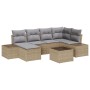Conjunto de Sofás de Jardín Set de 7 Beige y gris by , Outdoor sofas - Ref: Foro24-3347140, Price: 461,72 €, Discount: %
