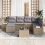 Conjunto de Sofás de Jardín Set de 7 Beige y gris by , Outdoor sofas - Ref: Foro24-3347140, Price: 461,72 €, Discount: %