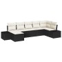 Conjunto de Sofá de Jardín de 7 Piezas con Cojines Negro Poliratán by , Outdoor sofas - Ref: Foro24-3347147, Price: 420,33 €,...