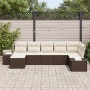 Set de Sofá de Jardín de 7 Piezas con Cojines Ratán Marrón by , Outdoor sofas - Ref: Foro24-3347148, Price: 488,31 €, Discoun...