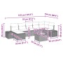 Juego de Sofá de Jardín de 8 Piezas con Cojines Negros de Ratán by , Outdoor sofas - Ref: Foro24-3347160, Price: 525,35 €, Di...