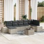 Juego de Sofás de Jardín Conjunto de 8 Gris Claro Ratán, Poliéster von , Outdoor-Sofas - Ref: Foro24-3347162, Preis: 560,84 €...
