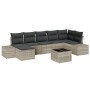 Juego de Sofás de Jardín Conjunto de 8 Gris Claro Ratán, Poliéster von , Outdoor-Sofas - Ref: Foro24-3347162, Preis: 560,84 €...