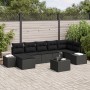 Juego de Sofás de Jardín Juego de 8 Negro Ratán, Poliéster, Acero von , Outdoor-Sofas - Ref: Foro24-3347163, Preis: 514,10 €,...