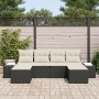Conjunto de Sofás de Jardín de 6 Piezas con Cojines Negro de Ratán de Polietileno by , Outdoor sofas - Ref: Foro24-3347167, P...