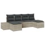 Conjunto de Sofá de Jardín de 6 Piezas con Almohadas Gris Claro Poliratán von , Outdoor-Sofas - Ref: Foro24-3347172, Preis: 4...